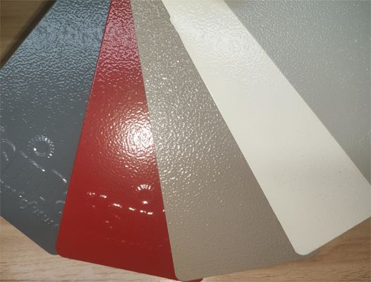 ผงเคลือบผิวลายริ้ว (Wrinkle Powder Coating) อบที่อุณหภูมิ 180-200°C ขนาดอนุภาค 30-42 ไมครอน และความเงาระดับสูง/ด้าน/ต่ำ สำหรับงานอุตสาหกรรมและงานศิลปะ