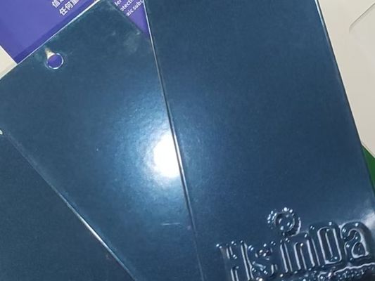 สารเคลือบผงสีน้ำเงินเมทัลลิกทน UV สำหรับชิ้นส่วนยานยนต์พร้อมการเคลือบอีพ็อกซีโพลีเอสเตอร์
