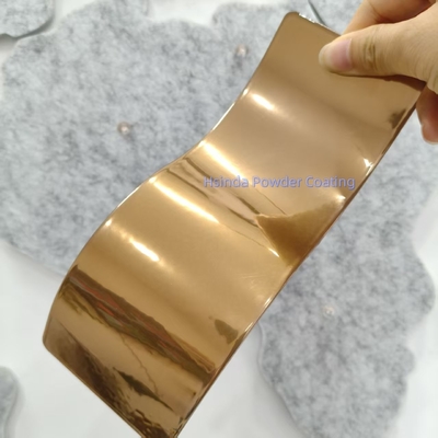 สีฝุ่นเคลือบโพลีเอสเตอร์แบบไฟฟ้าสถิตสำหรับโลหะ สีบรอนซ์ Hsinda Copper Brass Illusion Chrome